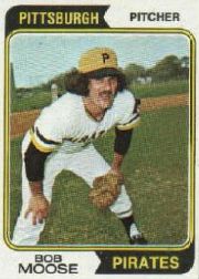 1974 Topps Baseball Cards      382     Bob Moose